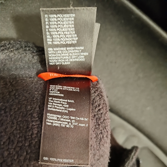 North Face women's hooded quarter zip pullover sweater, size medium, black - Picture 7 of 7